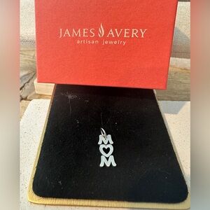 James Avery Silver Heart 'MOM' Pendant